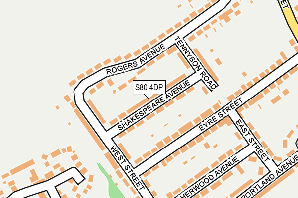 S80 4DP map - OS OpenMap – Local (Ordnance Survey)