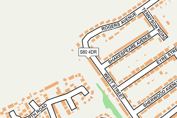 S80 4DR map - OS OpenMap – Local (Ordnance Survey)