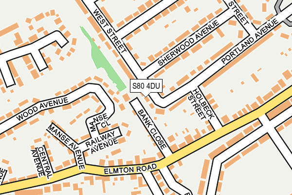 S80 4DU map - OS OpenMap – Local (Ordnance Survey)