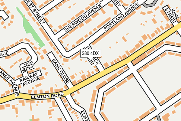 S80 4DX map - OS OpenMap – Local (Ordnance Survey)
