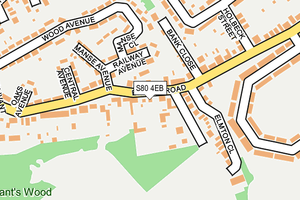 S80 4EB map - OS OpenMap – Local (Ordnance Survey)