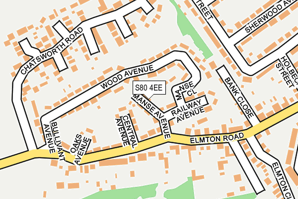 S80 4EE map - OS OpenMap – Local (Ordnance Survey)