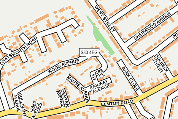 S80 4EG map - OS OpenMap – Local (Ordnance Survey)