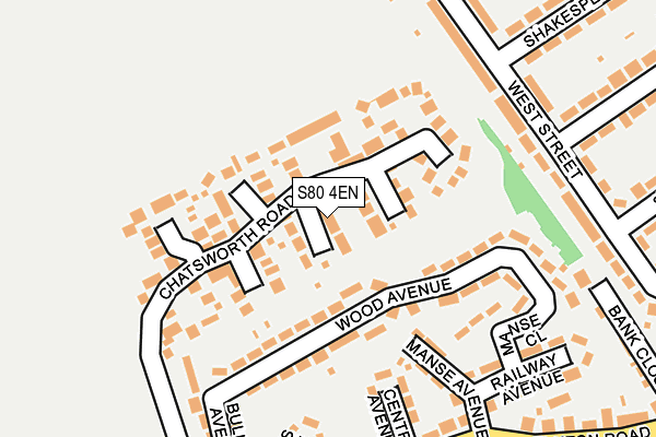 S80 4EN map - OS OpenMap – Local (Ordnance Survey)