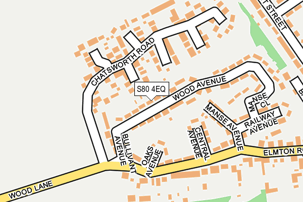 S80 4EQ map - OS OpenMap – Local (Ordnance Survey)