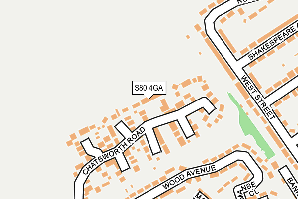 S80 4GA map - OS OpenMap – Local (Ordnance Survey)