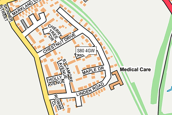 S80 4GW map - OS OpenMap – Local (Ordnance Survey)