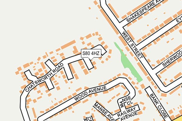 S80 4HZ map - OS OpenMap – Local (Ordnance Survey)