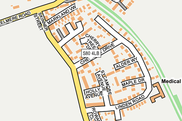 S80 4LB map - OS OpenMap – Local (Ordnance Survey)