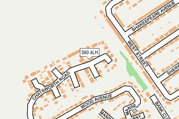 S80 4LH map - OS OpenMap – Local (Ordnance Survey)