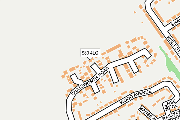 S80 4LQ map - OS OpenMap – Local (Ordnance Survey)