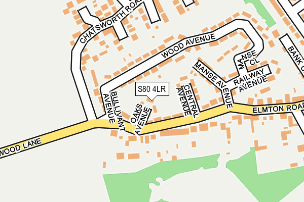 S80 4LR map - OS OpenMap – Local (Ordnance Survey)