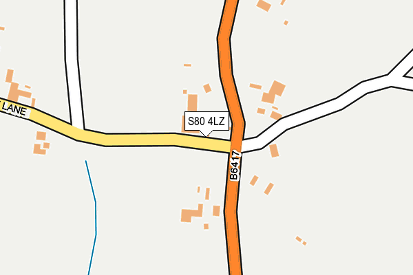 S80 4LZ map - OS OpenMap – Local (Ordnance Survey)