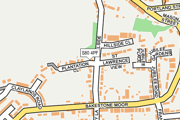 S80 4PF map - OS OpenMap – Local (Ordnance Survey)