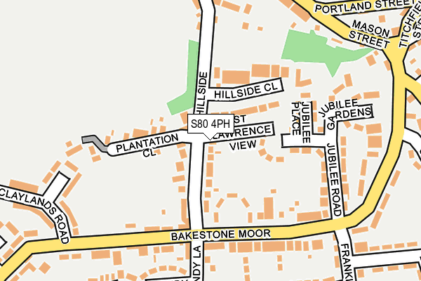 S80 4PH map - OS OpenMap – Local (Ordnance Survey)