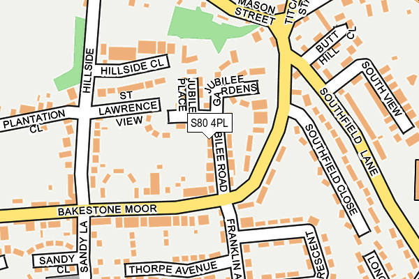 S80 4PL map - OS OpenMap – Local (Ordnance Survey)