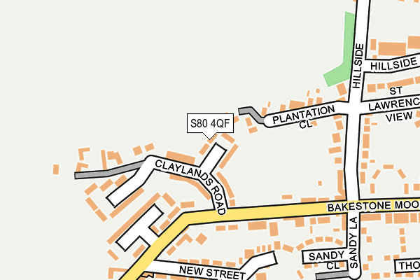 S80 4QF map - OS OpenMap – Local (Ordnance Survey)