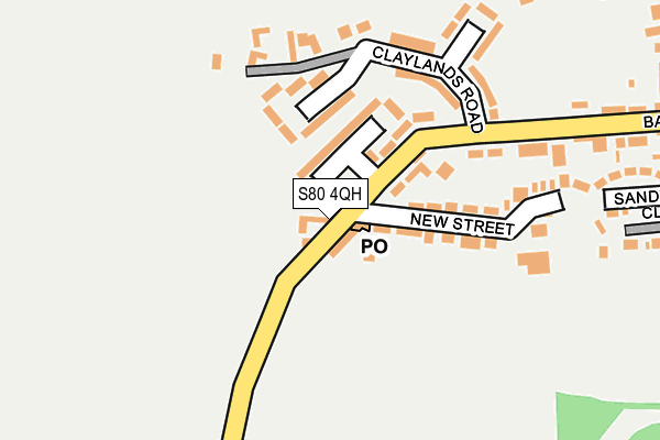 S80 4QH map - OS OpenMap – Local (Ordnance Survey)