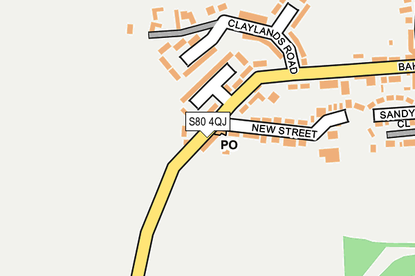 S80 4QJ map - OS OpenMap – Local (Ordnance Survey)