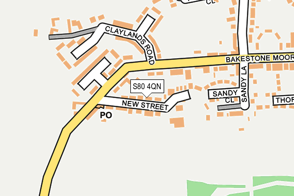 S80 4QN map - OS OpenMap – Local (Ordnance Survey)