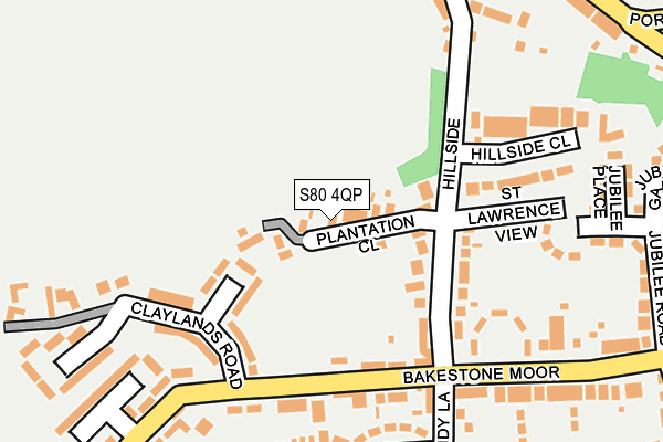 S80 4QP map - OS OpenMap – Local (Ordnance Survey)