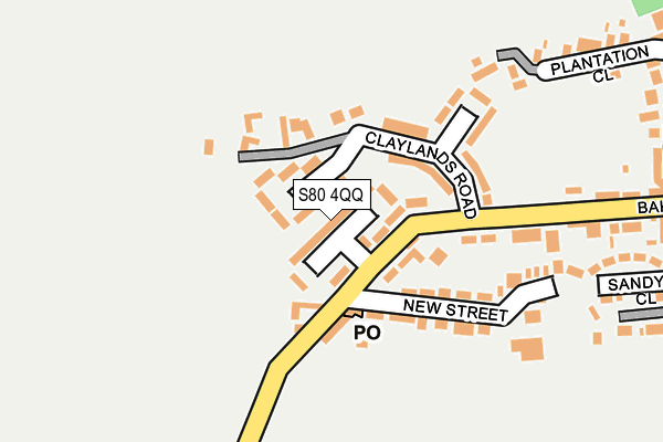 S80 4QQ map - OS OpenMap – Local (Ordnance Survey)