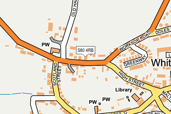 S80 4RB map - OS OpenMap – Local (Ordnance Survey)