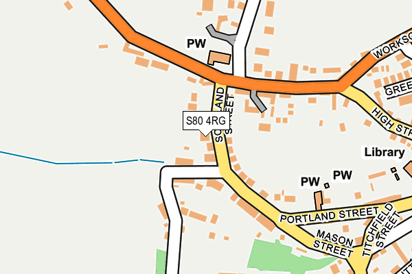S80 4RG map - OS OpenMap – Local (Ordnance Survey)