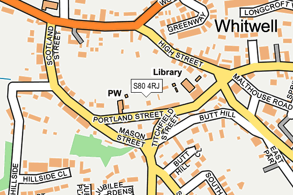S80 4RJ map - OS OpenMap – Local (Ordnance Survey)
