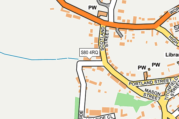 S80 4RQ map - OS OpenMap – Local (Ordnance Survey)