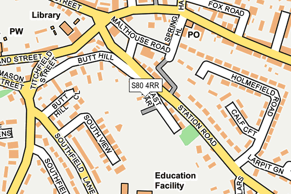 S80 4RR map - OS OpenMap – Local (Ordnance Survey)