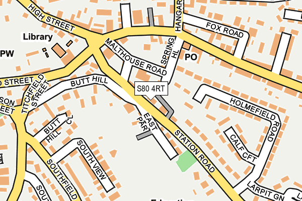 S80 4RT map - OS OpenMap – Local (Ordnance Survey)