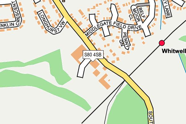 S80 4SB map - OS OpenMap – Local (Ordnance Survey)