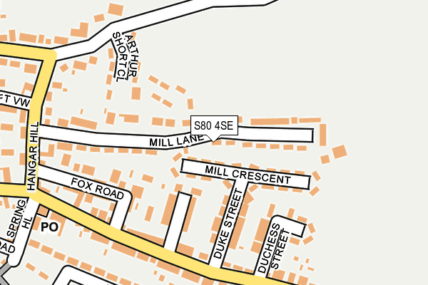 S80 4SE map - OS OpenMap – Local (Ordnance Survey)