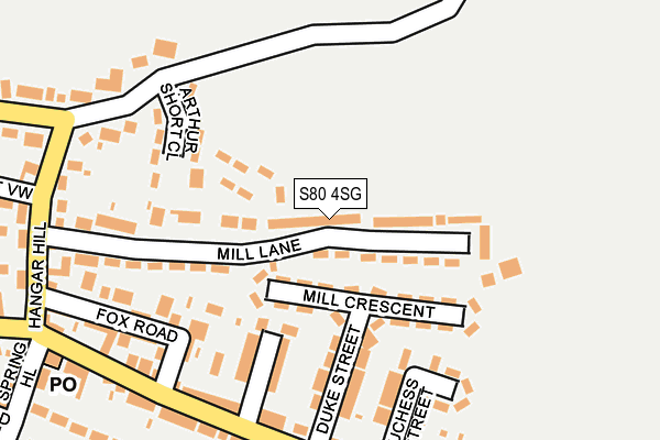S80 4SG map - OS OpenMap – Local (Ordnance Survey)