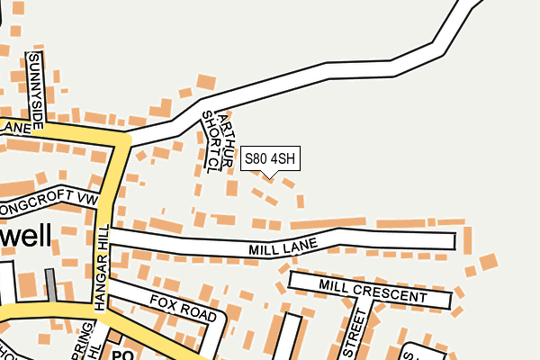 S80 4SH map - OS OpenMap – Local (Ordnance Survey)