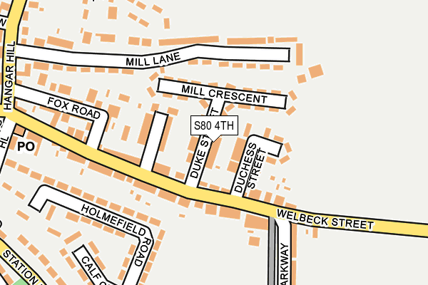 S80 4TH map - OS OpenMap – Local (Ordnance Survey)