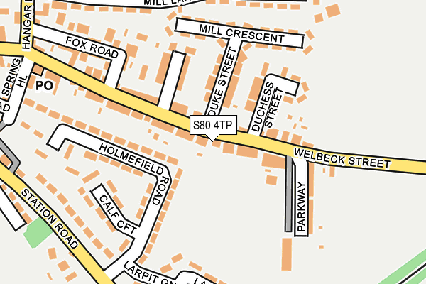 S80 4TP map - OS OpenMap – Local (Ordnance Survey)