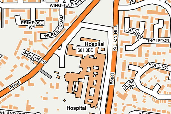 S81 0BD map - OS OpenMap – Local (Ordnance Survey)