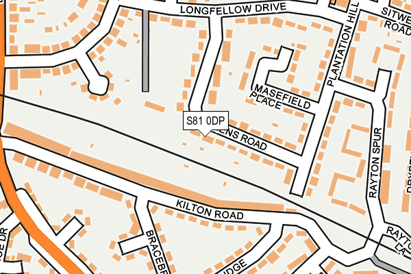 S81 0DP map - OS OpenMap – Local (Ordnance Survey)