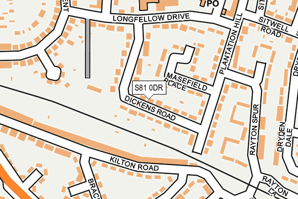 S81 0DR map - OS OpenMap – Local (Ordnance Survey)