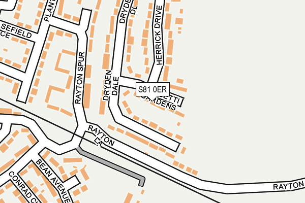 S81 0ER map - OS OpenMap – Local (Ordnance Survey)