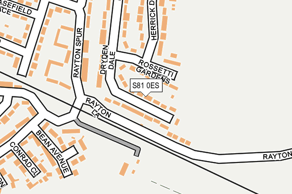S81 0ES map - OS OpenMap – Local (Ordnance Survey)