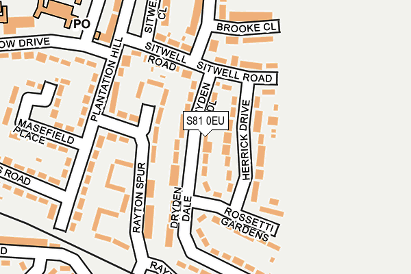 S81 0EU map - OS OpenMap – Local (Ordnance Survey)