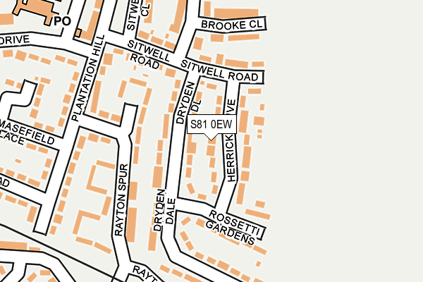 S81 0EW map - OS OpenMap – Local (Ordnance Survey)