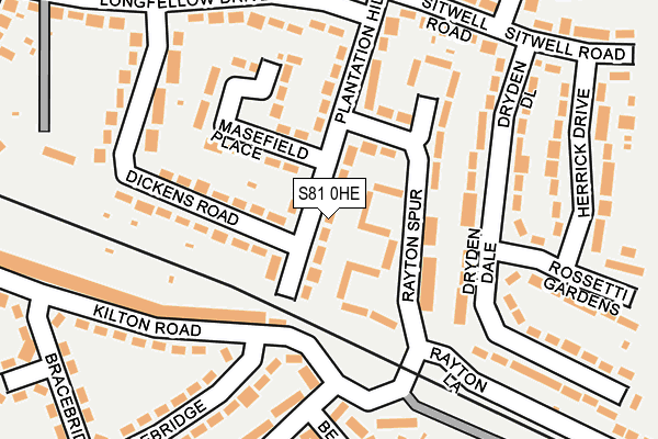 S81 0HE map - OS OpenMap – Local (Ordnance Survey)