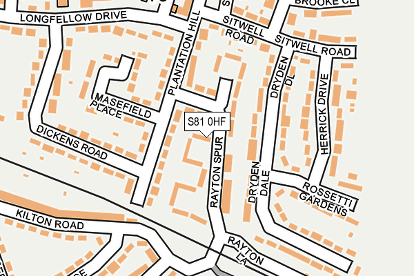 S81 0HF map - OS OpenMap – Local (Ordnance Survey)