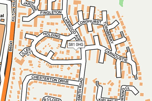 S81 0HG map - OS OpenMap – Local (Ordnance Survey)