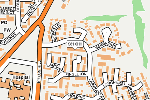 S81 0HH map - OS OpenMap – Local (Ordnance Survey)