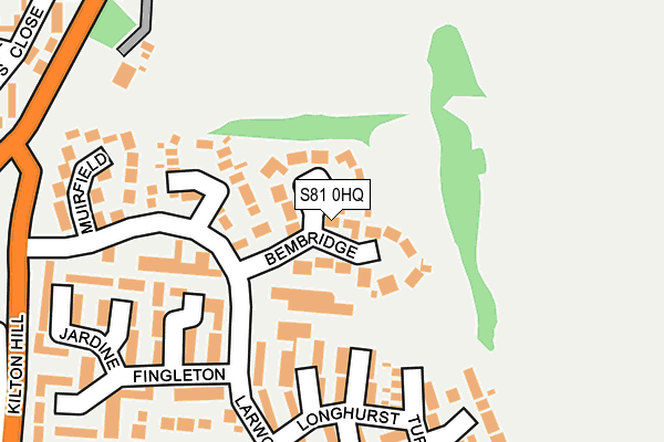 S81 0HQ map - OS OpenMap – Local (Ordnance Survey)